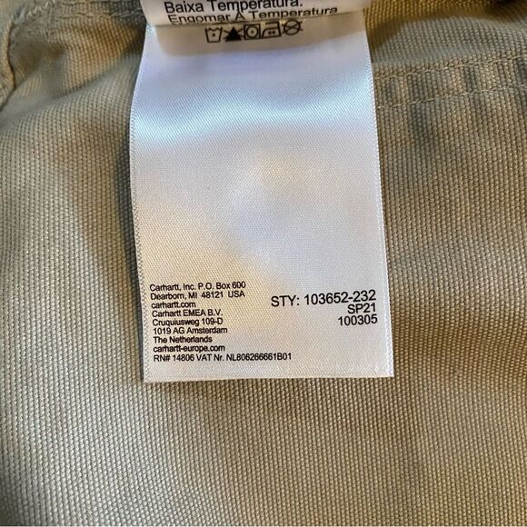 Carhartt Rugged Flex Relaxed Fit Canvas Utility Work Short BS3652-M Men’s Sz 42 - Picture 8 of 12